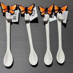 Butterfly Design Ceramic Spoons